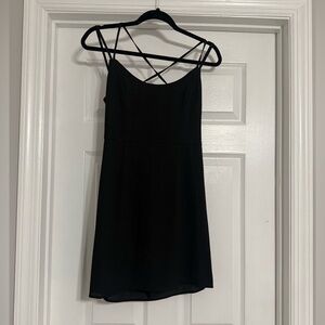 Tobi Black Strappy Back Mini Dress – Size L (NWT)